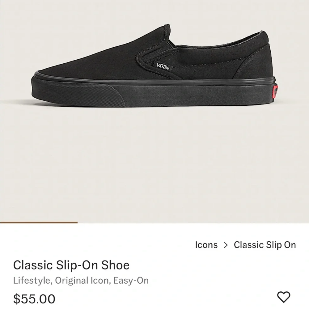Vans Classic Black Slip-On Sneakers - Picture 1 of 5